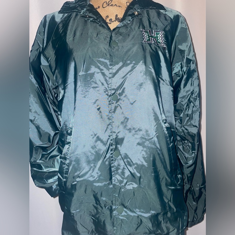 University of Hawaii Logo Button Down Windbreaker Jacket